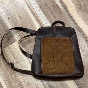 Brown Leather Backpack